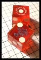 Dice : Dice - Casino Dice - Caesars Palace Red Clear with Reclining Caesar Eating Grapes - Etsy Mar 2012